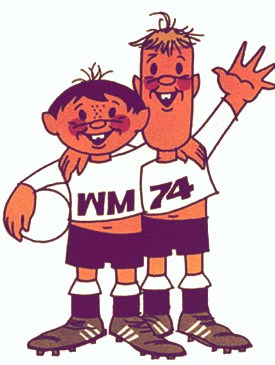 Juanito y su amigo en la Copa del Mundo de 1970 en México.
