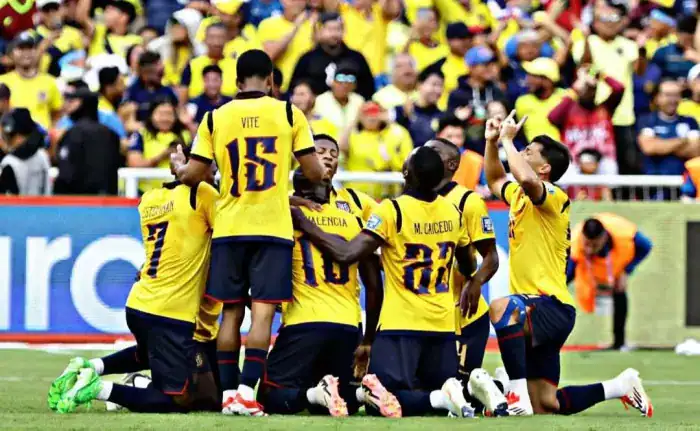 Selección ecuatoriana de fútbol durante la eliminatoria sudamericana.